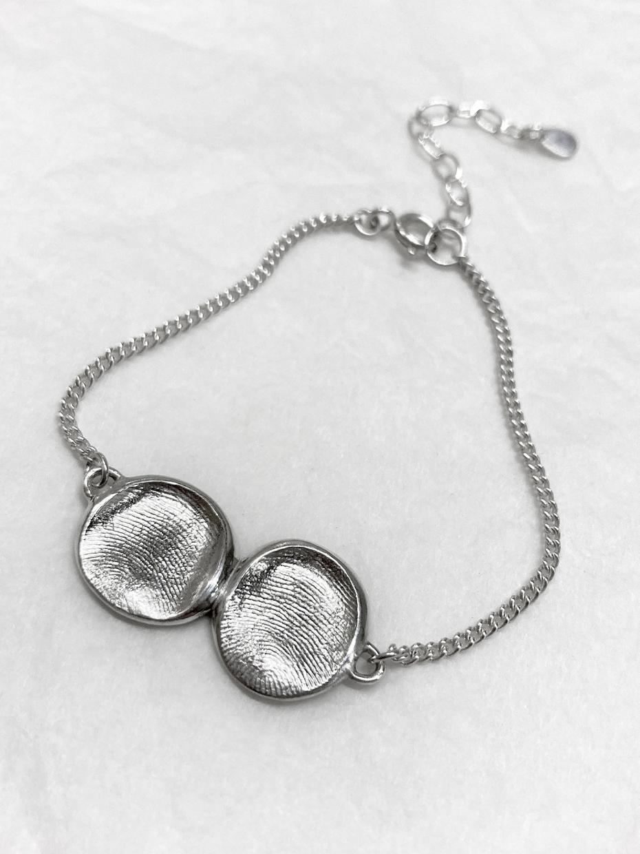 Silver Fingerprint Bracelet