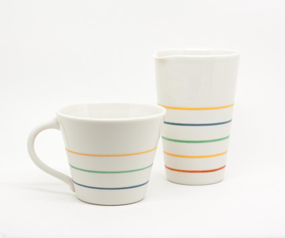Ambit Rainbow wide mug and medium jug