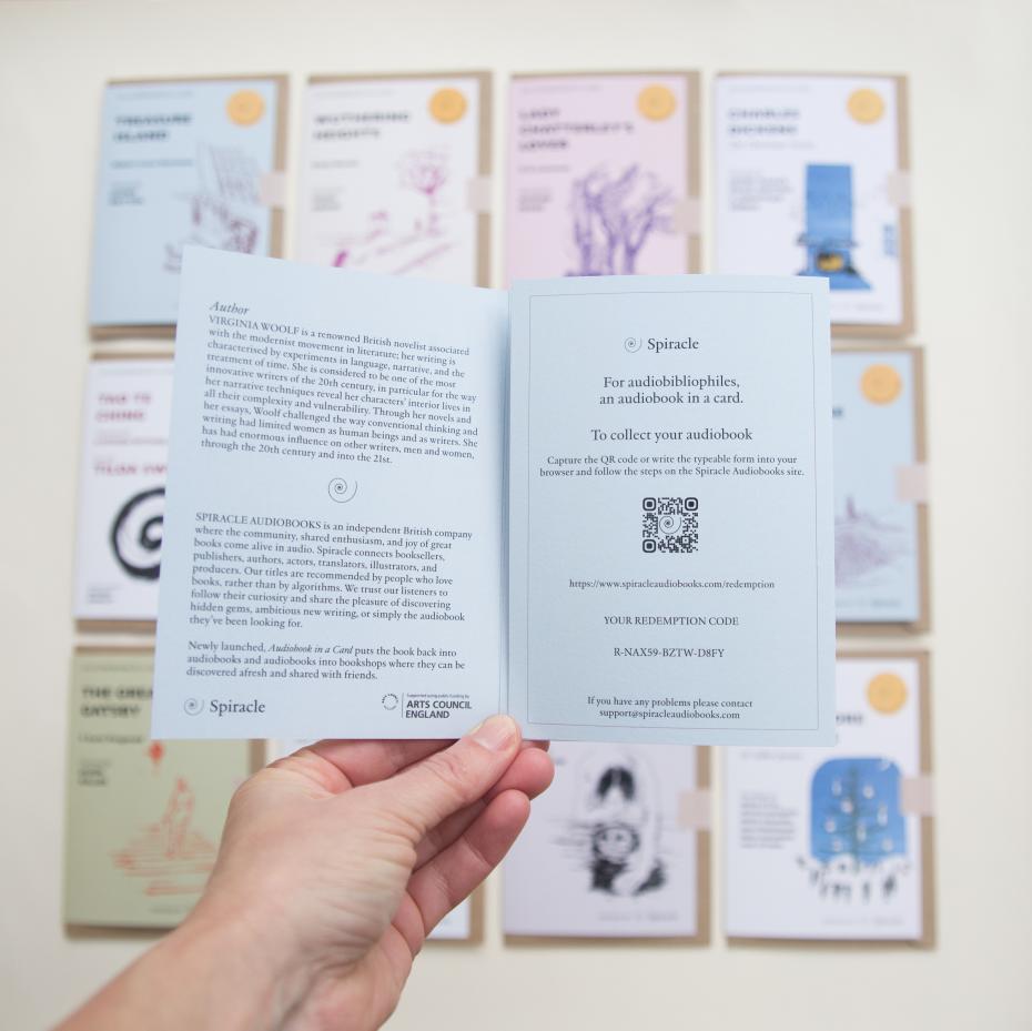 Selection of Audiobook in a Card Titles showing inside