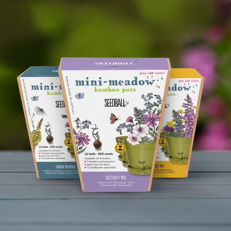 Mini-Meadow Bamboo Pots