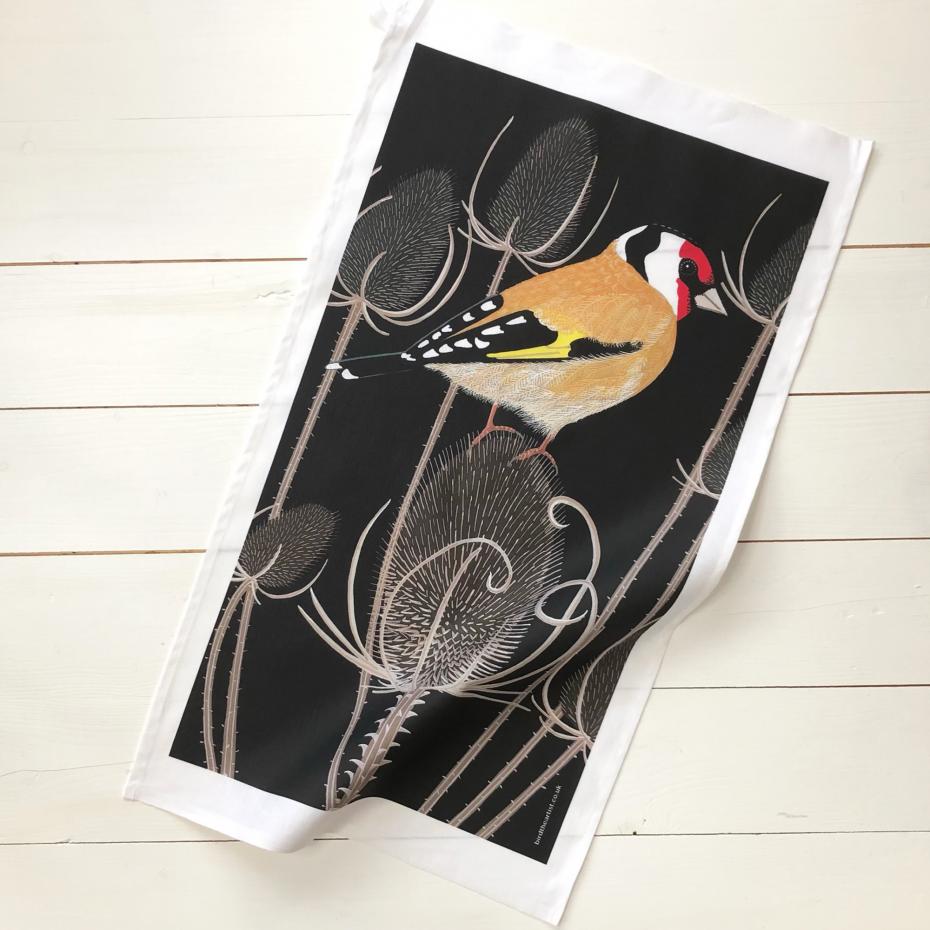 Goldfinch Tea Towel