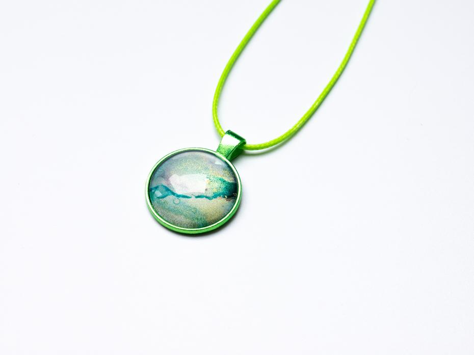 Green with Lime Green Wax Cord