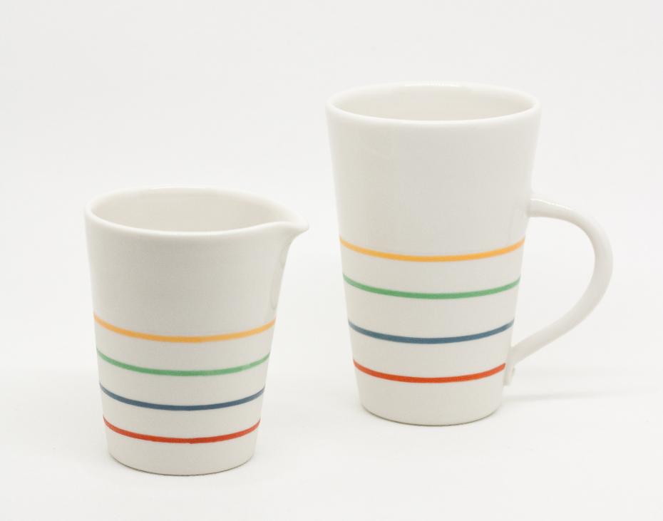 Ambit Rainbow small jug and tall mug