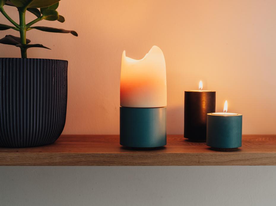 CONCRETE & WAX Teal Shelf
