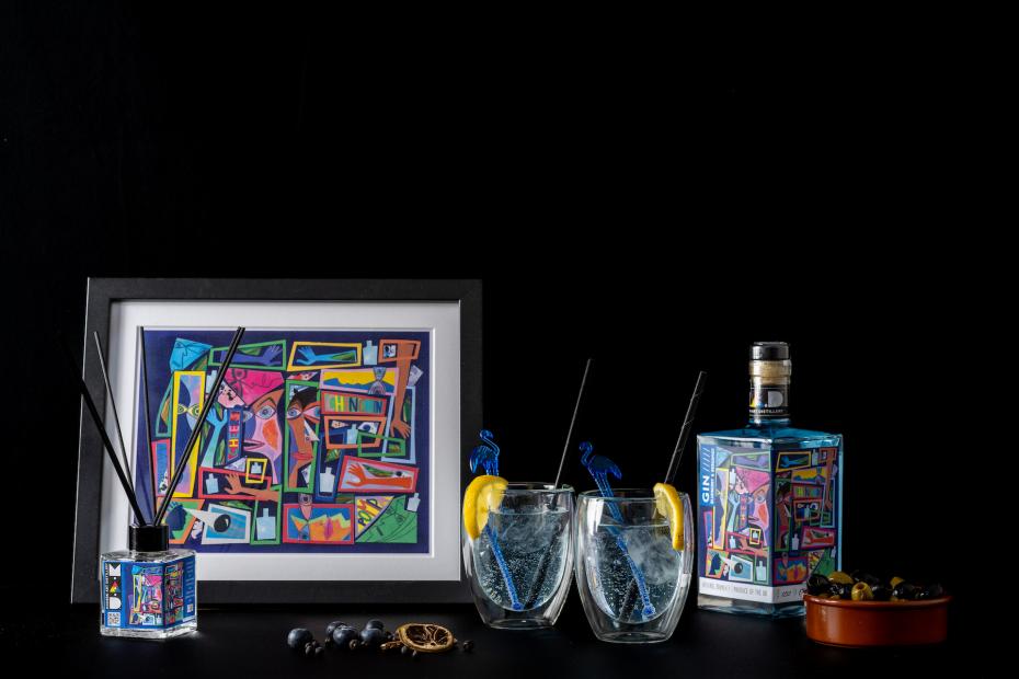 Blueberry & Bergamot Gin - 70cl bottle plus art work