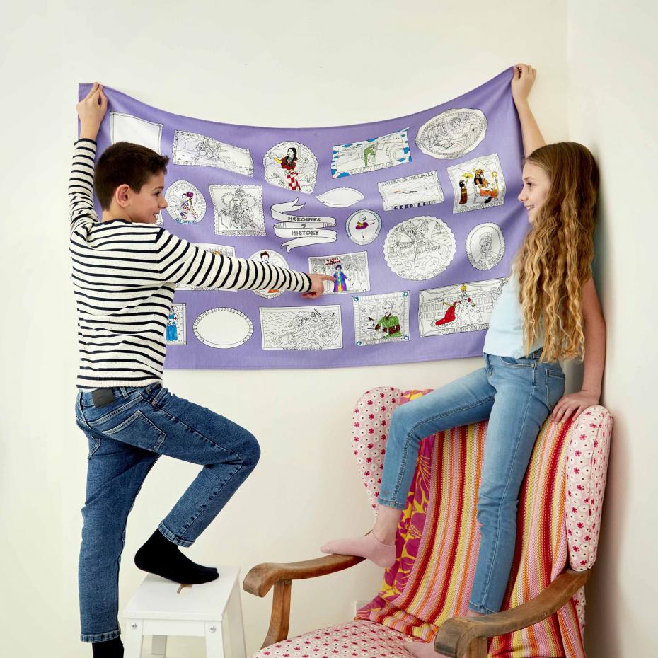 heroines of history tablecloth or wall hanging