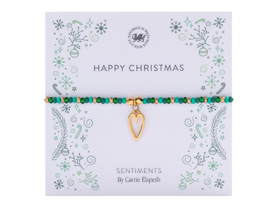 Happy Christmas Sentiment Bracelet