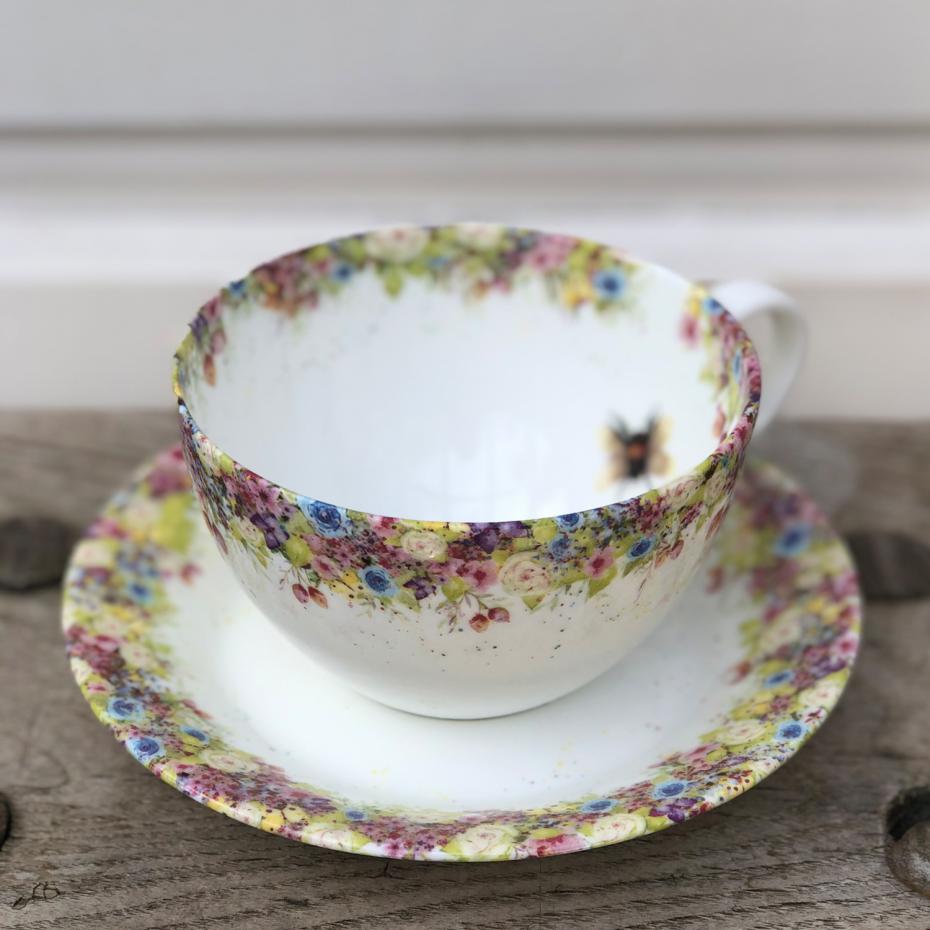 Wild Summer and Bumblebee Cup and Saucer