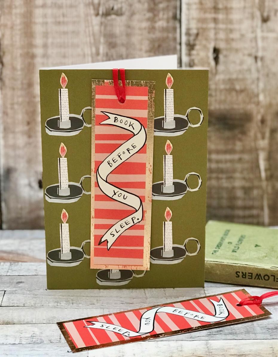 'Book Before you Sleep' bookmark card