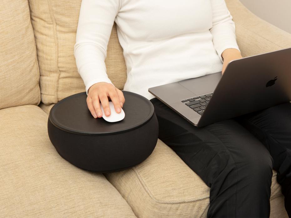 Sofa Mouse Pad in Use on Sofa