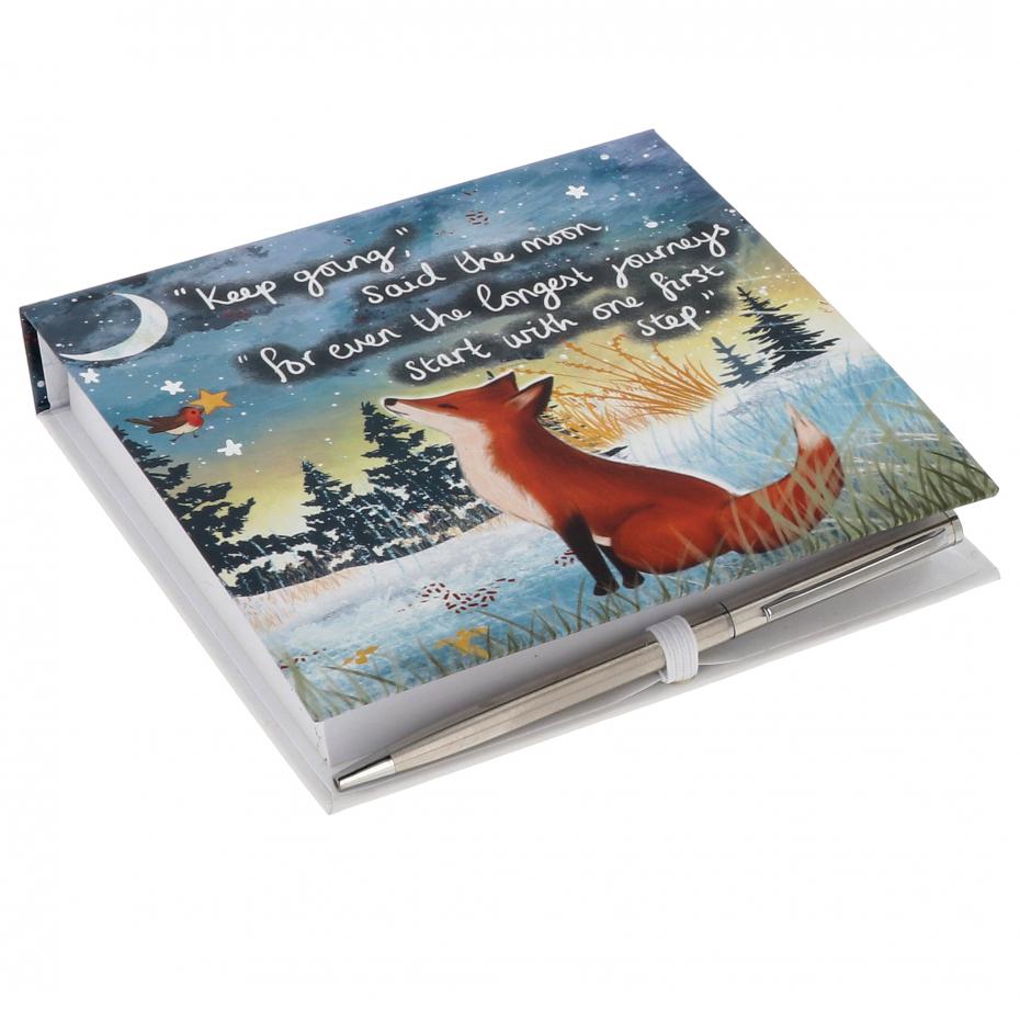Fox Under the Moon Memo Block - Keep Going