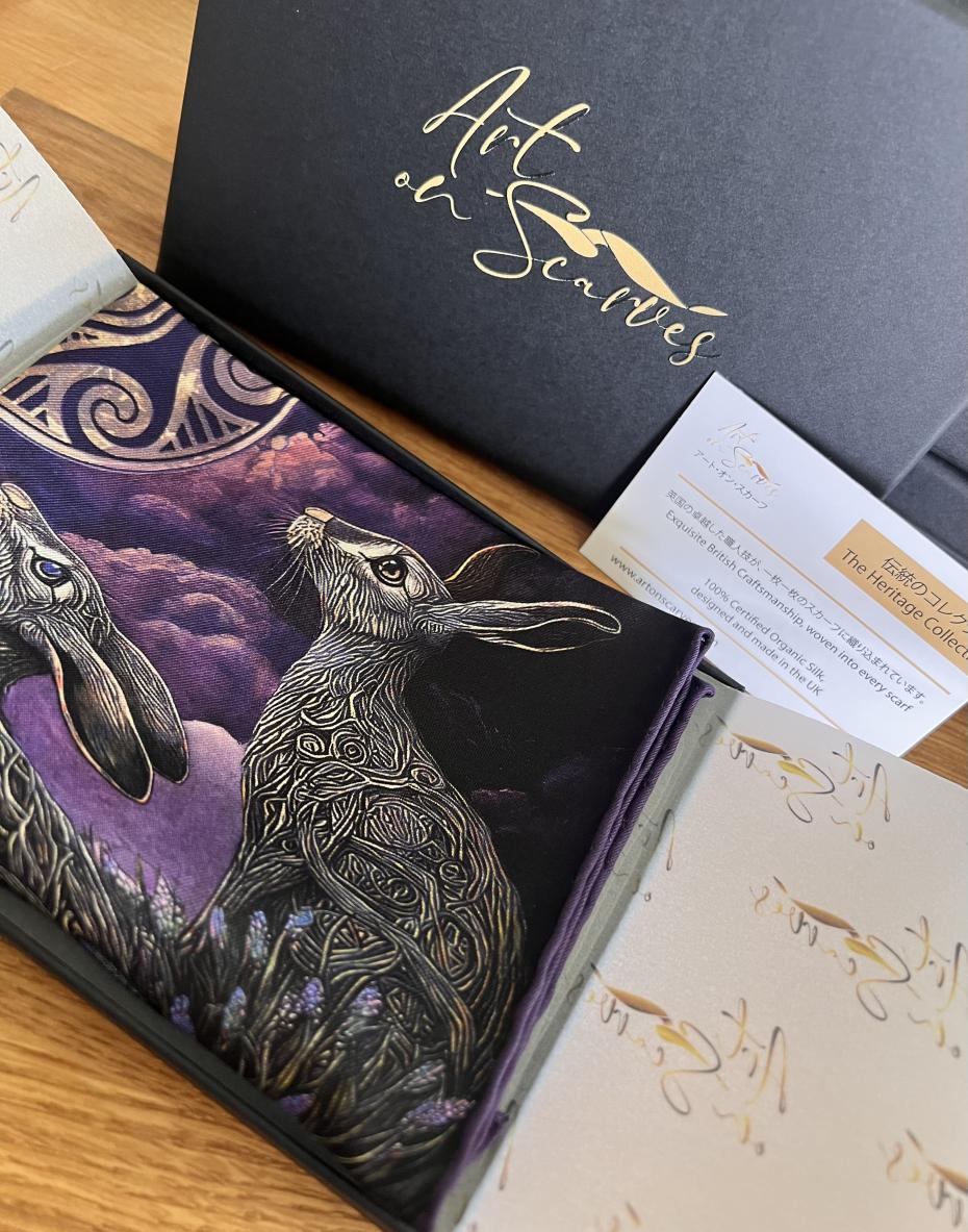 The Silk Heritage Collection - Celtic Hares Pocket Square