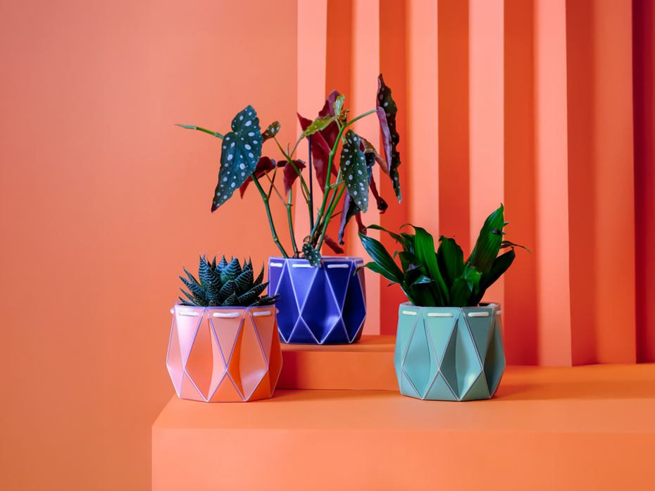 15cm POTR Pot Trio (Coral, Navy , Aqua)