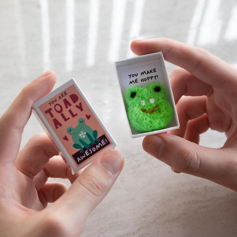 Fuzzy Feelings Handmade Wool Felt Animals In A Matchbox