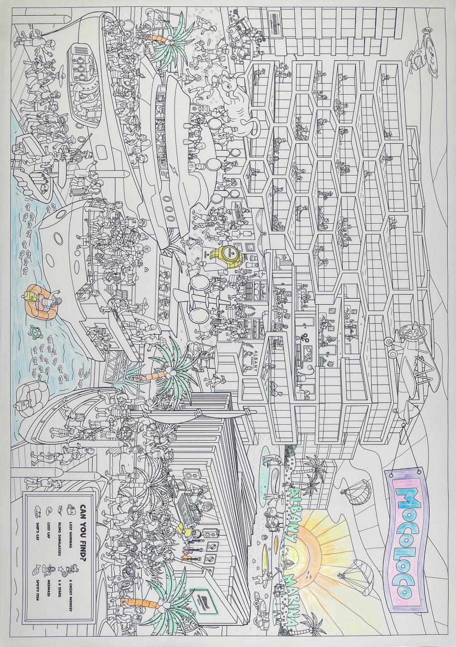 ALBANY Bahamas Colouring Poster