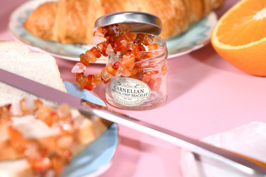 Carnelian - Gem Jar  Crystal Chip Bracelet
