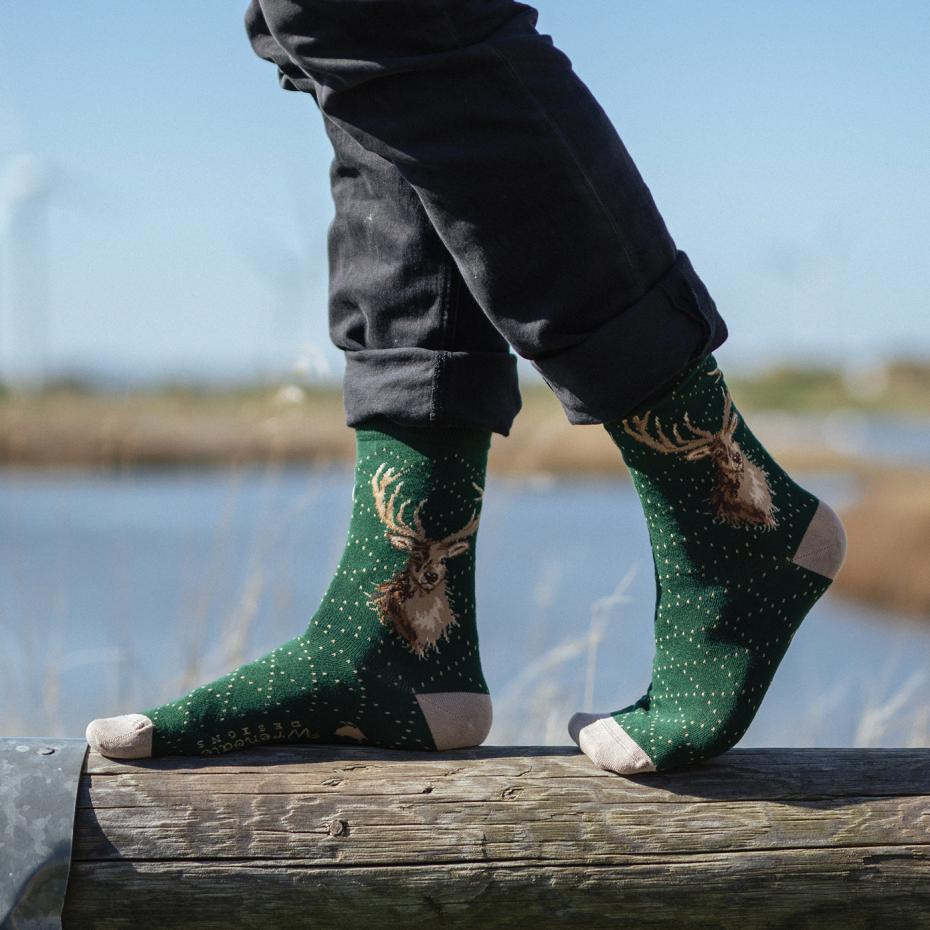 'Portrait of a Stag' socks