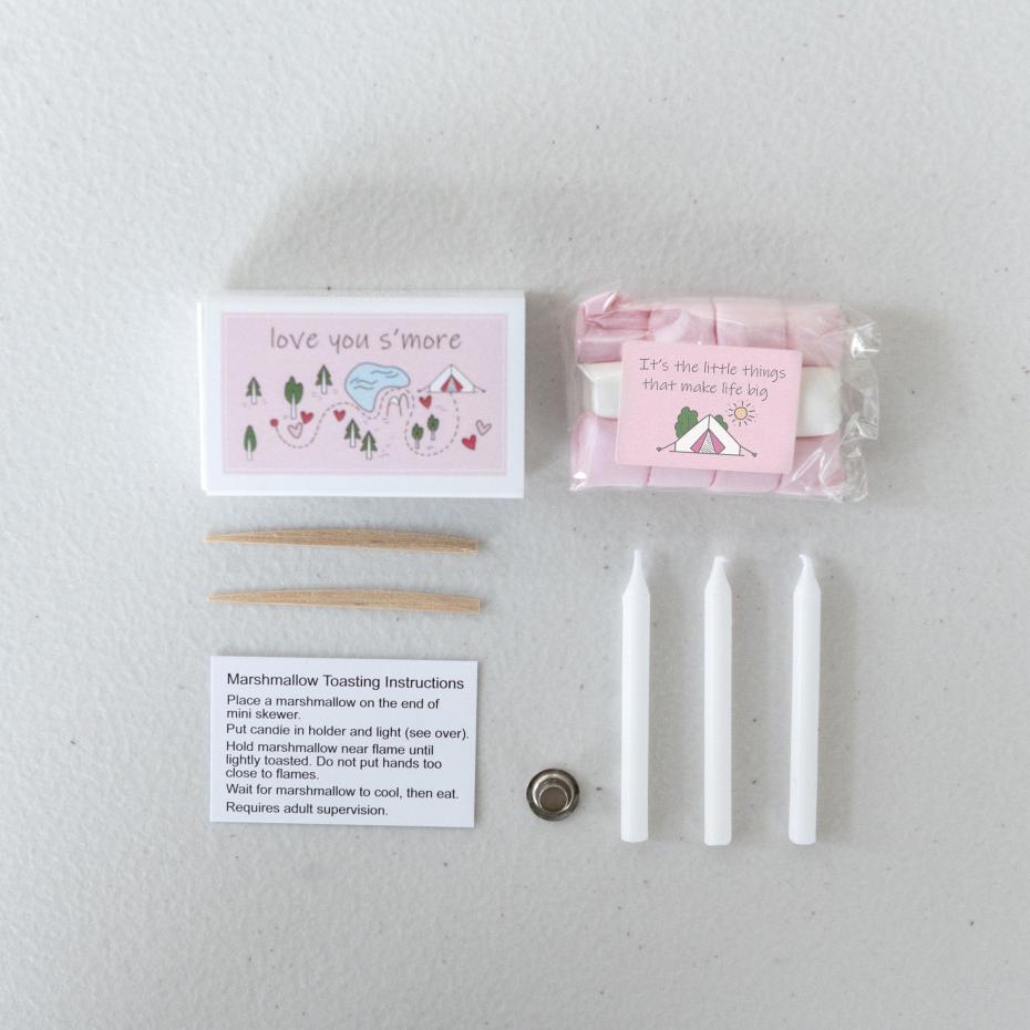 Love You S'more Mini Marshmallow Kit Contents
