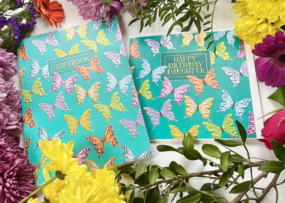 Butterflies A5 Notebook & Card