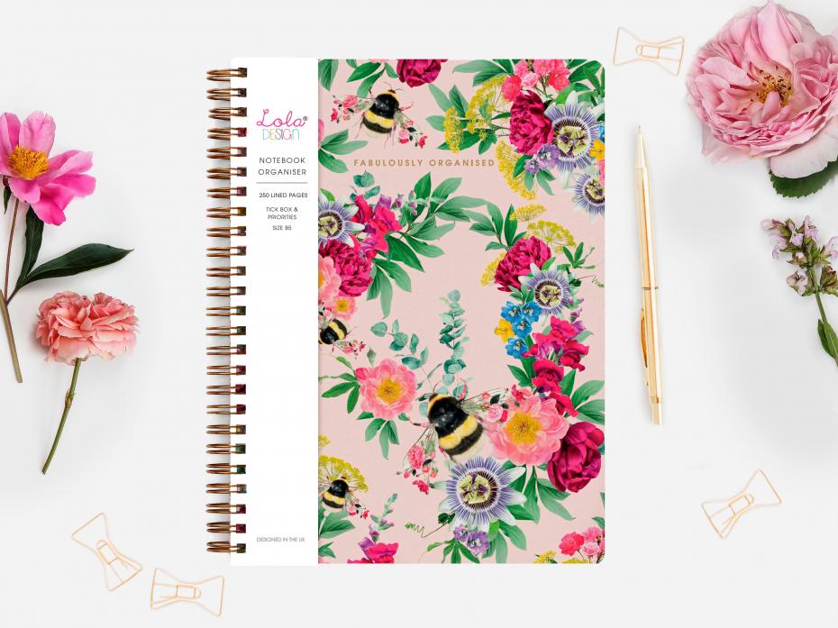 Wildlife Botanical Wiro-bound notebook organisers