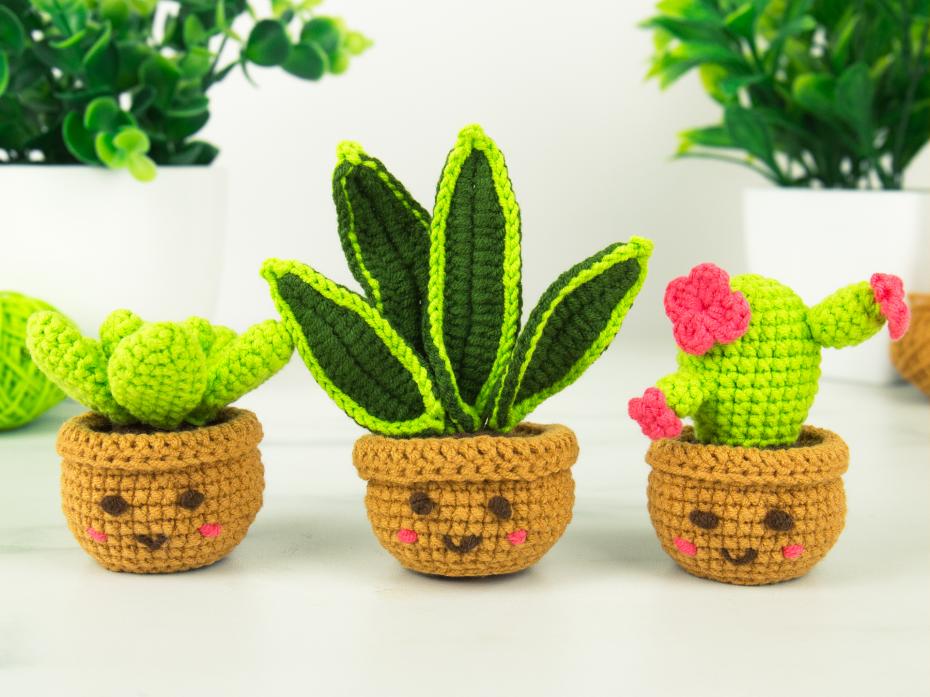 Pocket Crochet Kits - Houseplants 3