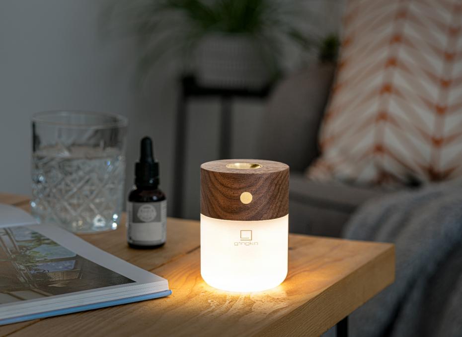 Smart Diffuser Lamp - Walnut