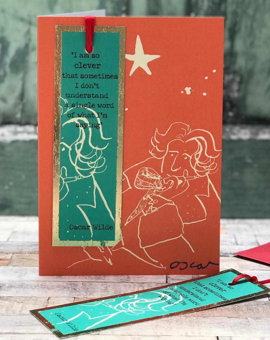 'I am so clever' Oscar Wilde Card
