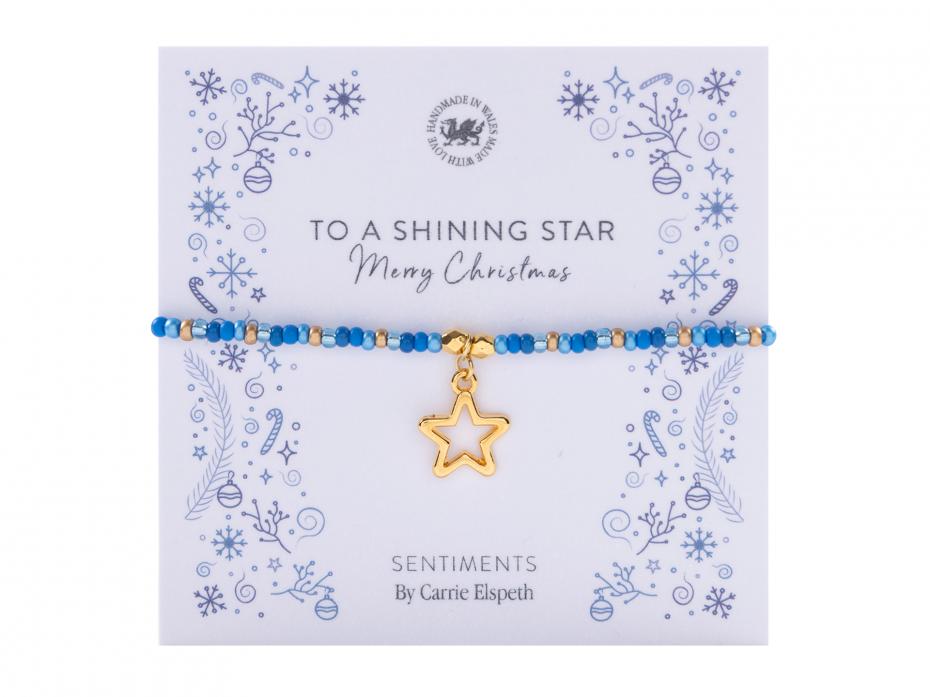 To a Shining Star: Merry Christmas Sentiment Bracelet