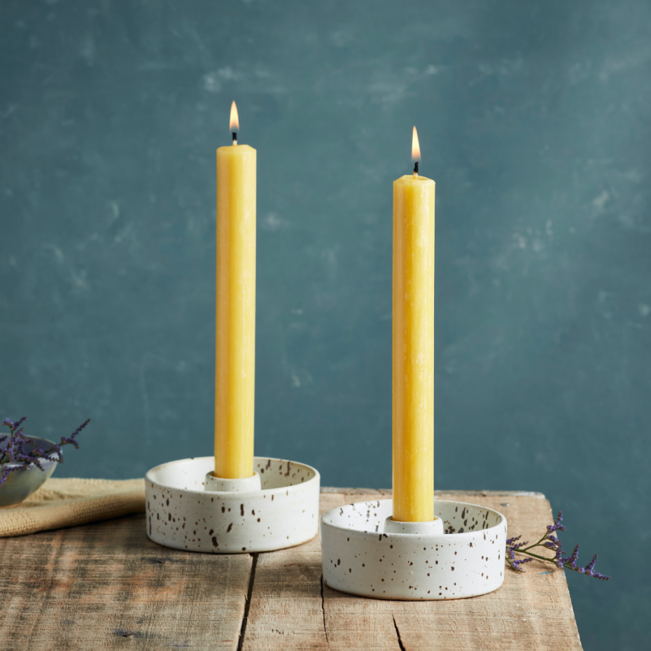 Ochre Coloured Dinner Candles
