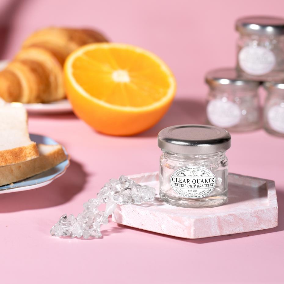 Clear Quartz - Gem Jar  Crystal Chip Bracelet