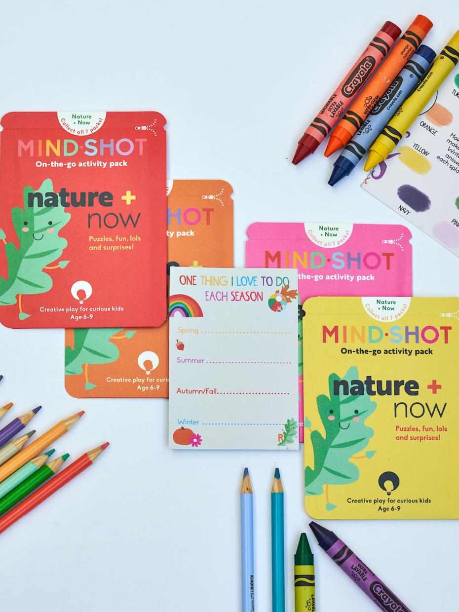 MindShot Nature + Now activity packs are perfect for rainy-day educational fun at home or to pop in a bag to have on hand wherever you are..