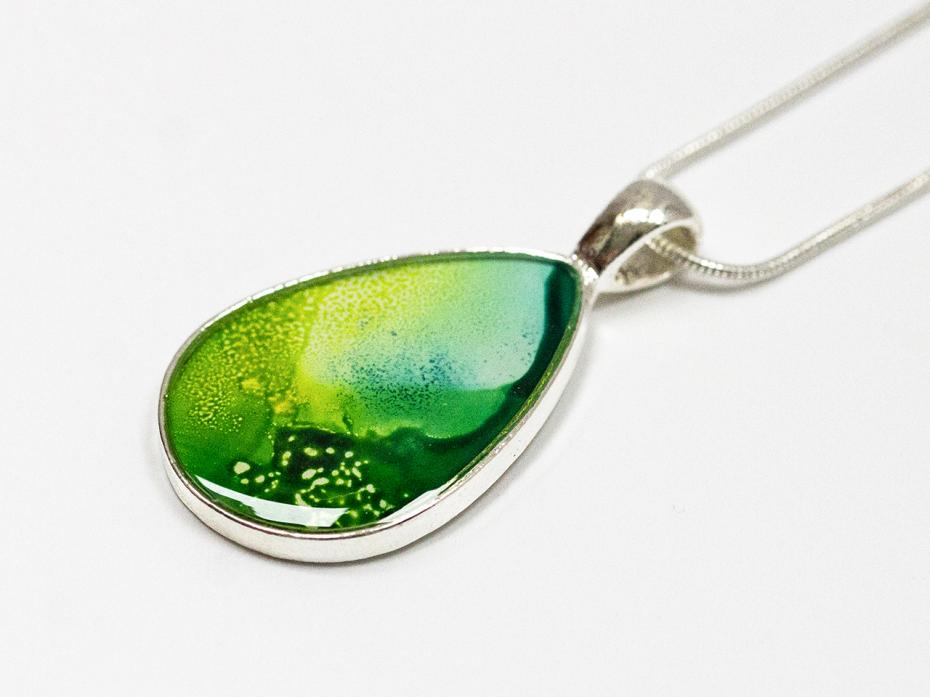 Green Pear Drop Pendant