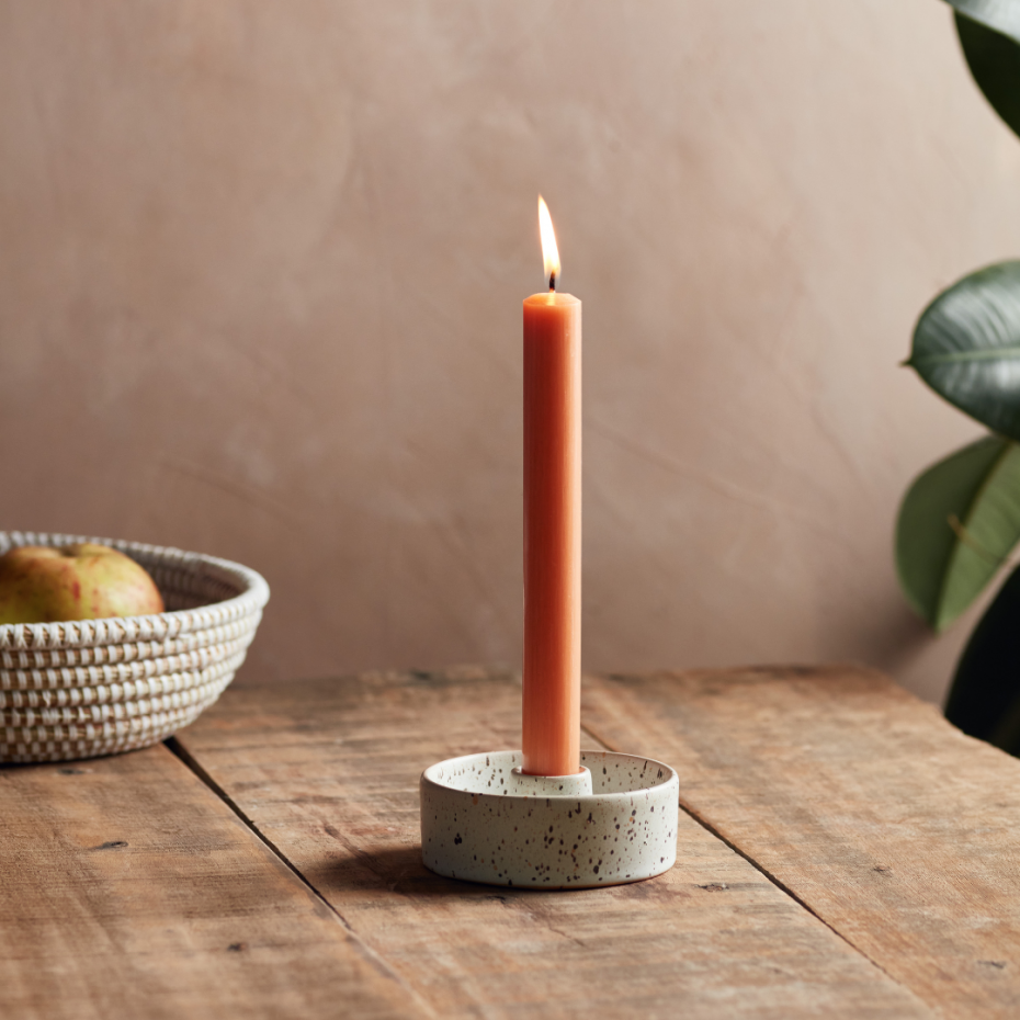 Terracotta Coloured Dinner Candles