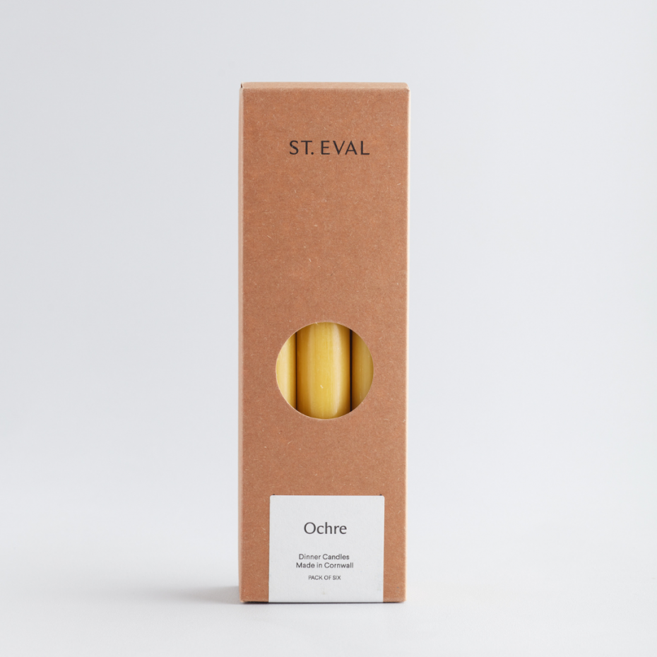 Ochre Coloured Dinner Candles
