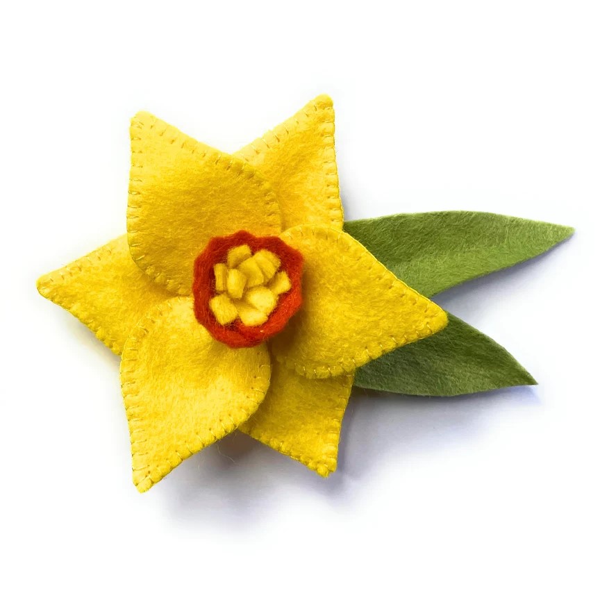 Marie Curie Felt Daffodil Brooch Kit