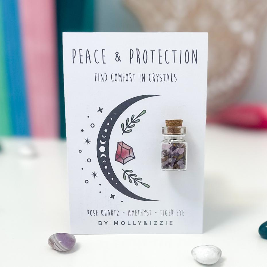 Created with wellbeing and encouraging affirmations in mind these little crystal jars are a unique way to gift a sentiment!