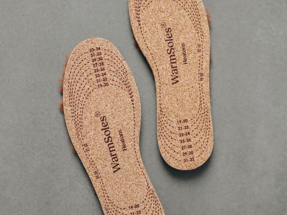 Sustainable cork cuttable sheepskin insoles