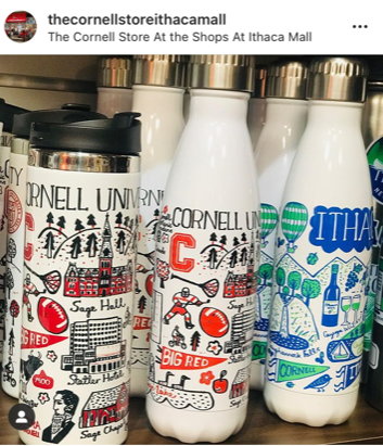 Cornell University Water Bottles Range - Julia Gash x Neil Varsity Line