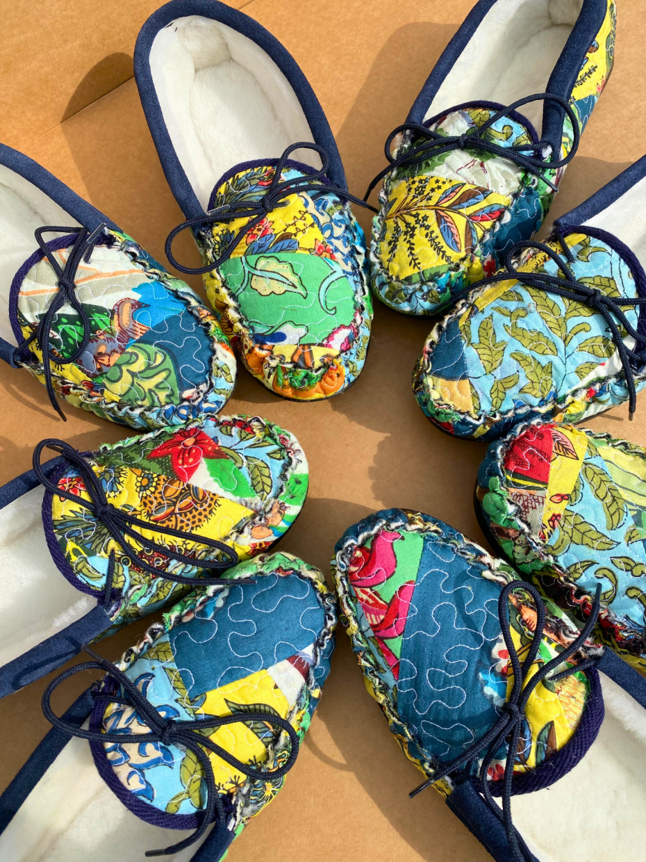Zero Waste Patchwork Slippers