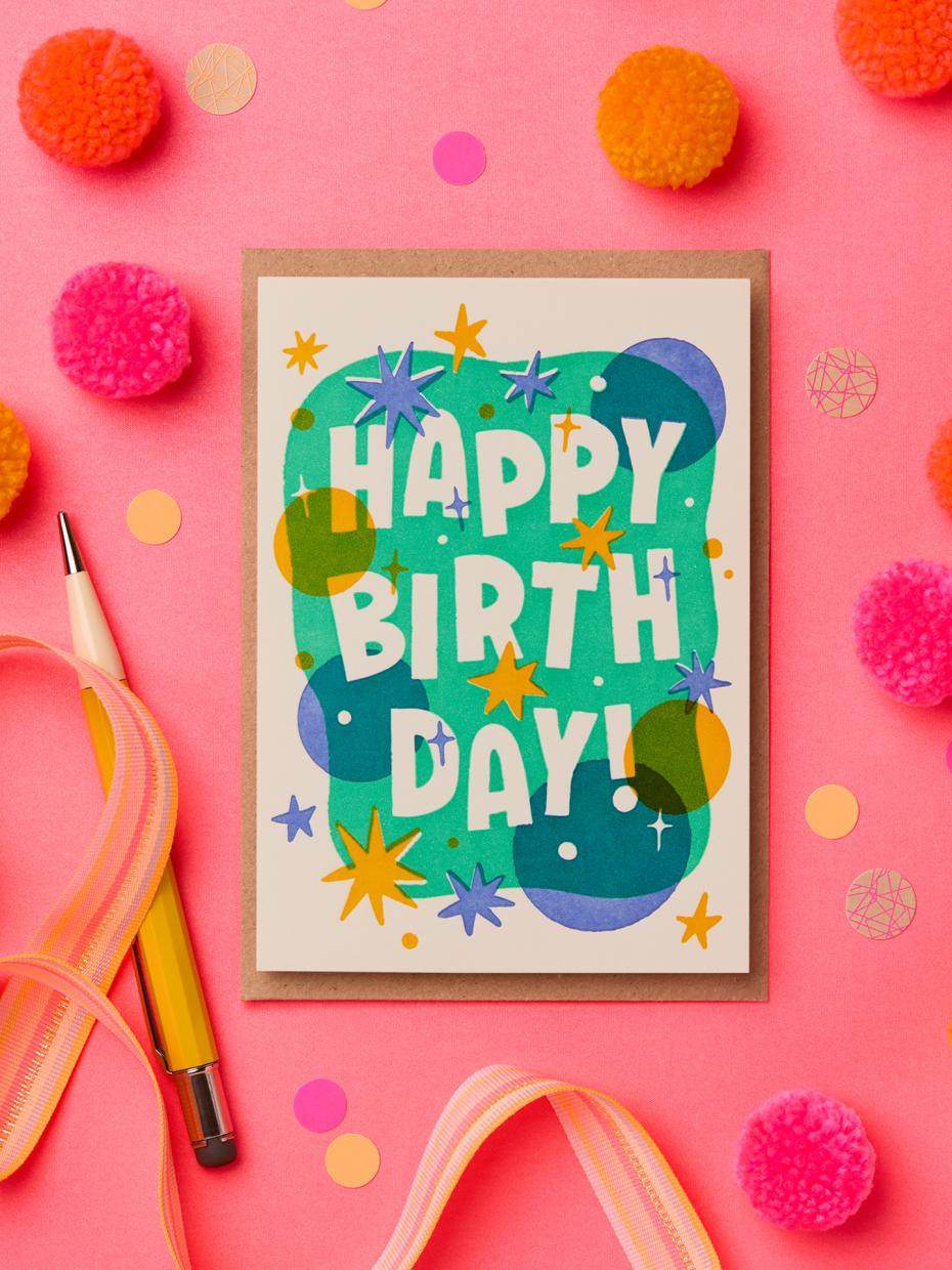 playful typography and colour layering