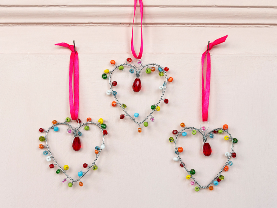 Beaded hearts - extra small