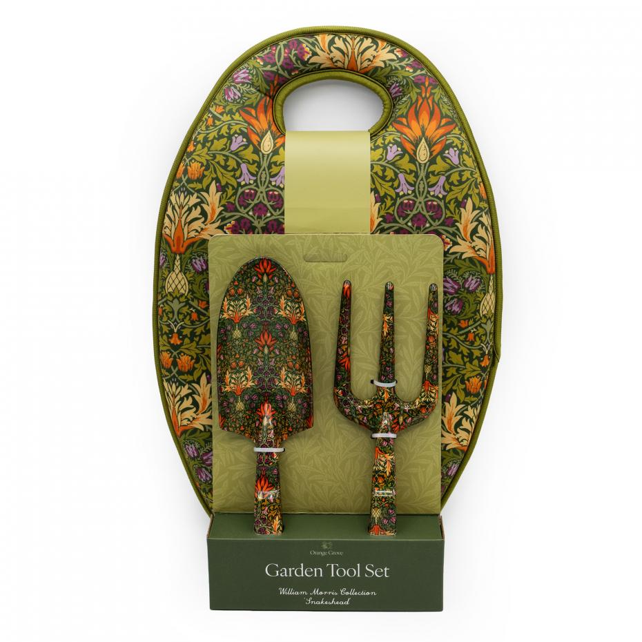 William Morris Garden Kneeler & 2 Piece Tool Set