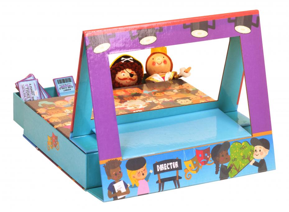 Comes with 2 finger puppets kept in the drawer