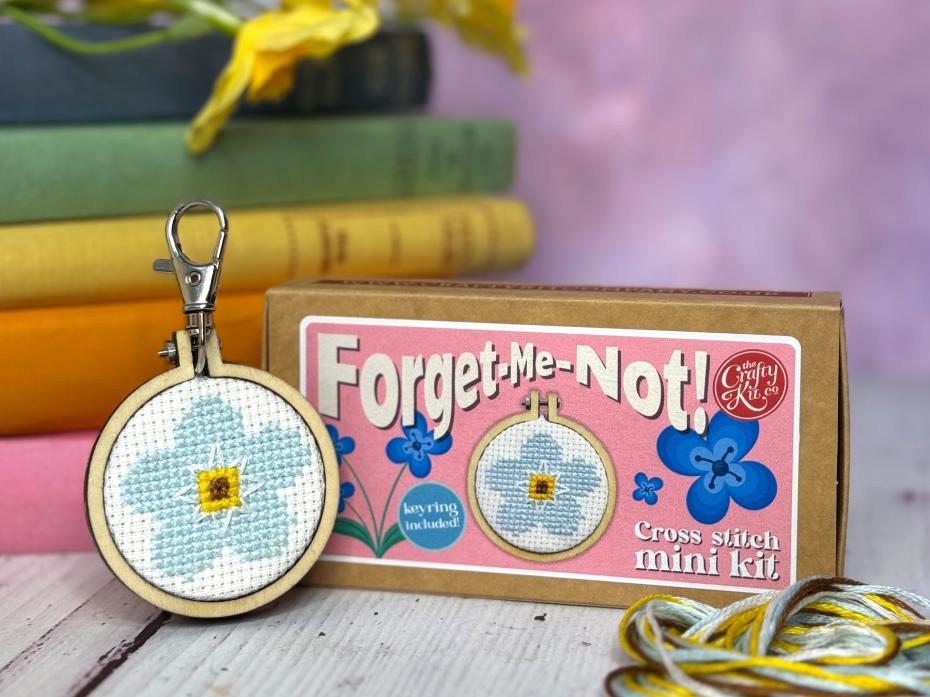 Forget-Me-Not Mini Matchbox Cross Stitch Kit