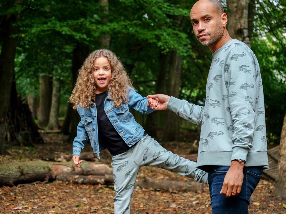 family dressing sweats in the super-rare, totally toothy Siamese crocodile… perfect for little snappy dressers!