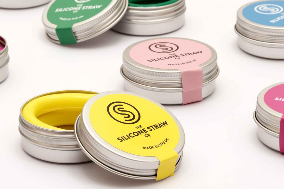 Reusable Silicone Straws in  Handy Travel Tins
