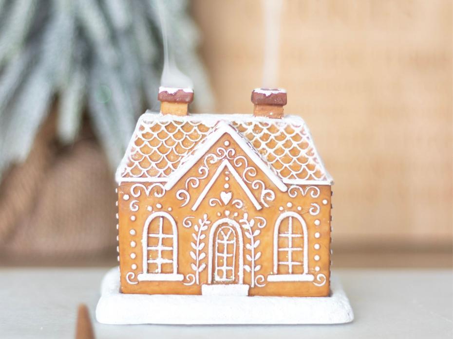 Gingerbread House Incense Cone Burner