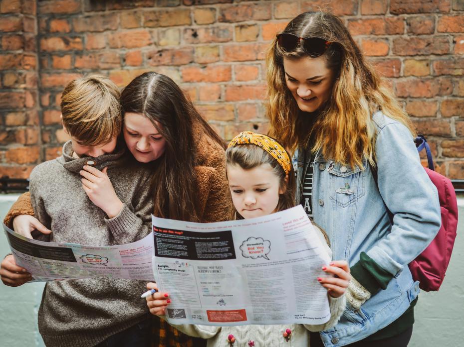 Treasure maps are a family activity
