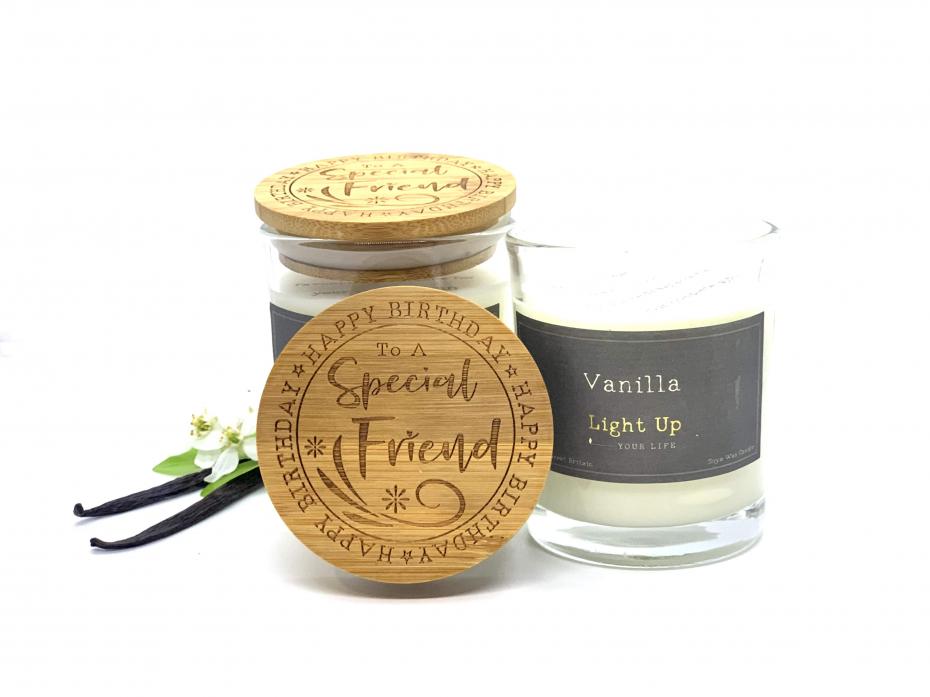 Light Up Your Life Scented Candle and Personalised Lid