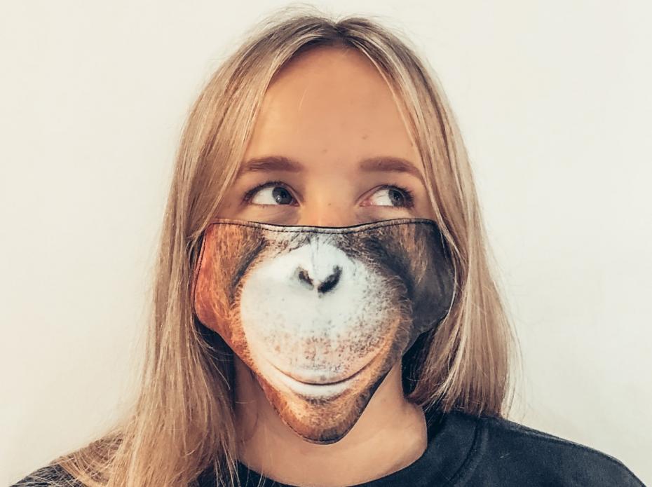 Photographic animal face masks
